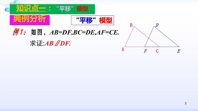 人教版八年级数学上册12.2  复习小专题（一）全等三角形的基本模型 (共22张PPT)课件PPT02