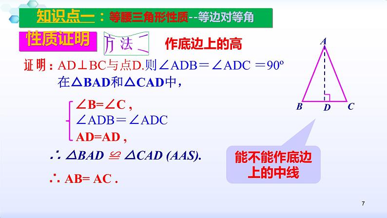 人教版八年级数学上册课件：13.3.1等腰三角形的判定(共29张PPT)第7页