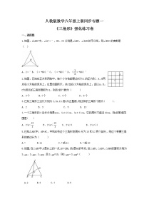 初中数学人教版八年级上册第十一章 三角形综合与测试同步达标检测题