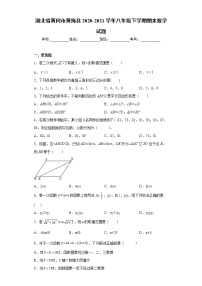 湖北省黄冈市黄梅县2020-2021学年八年级下学期期末数学试题（word版 含答案）