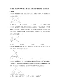 2021学年12.2 三角形全等的判定课堂检测