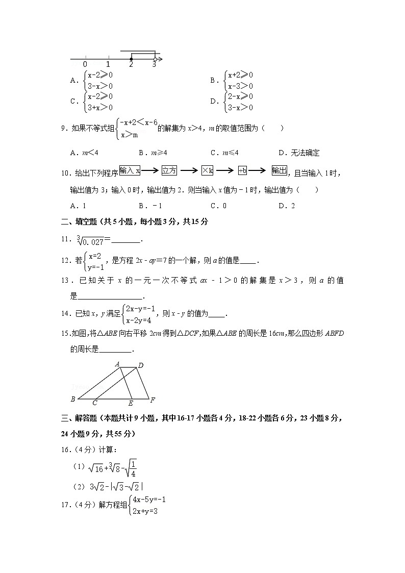 _山东省济宁市鱼台县2020-2021学年七年级下学期期末数学试卷(word版含答案)02