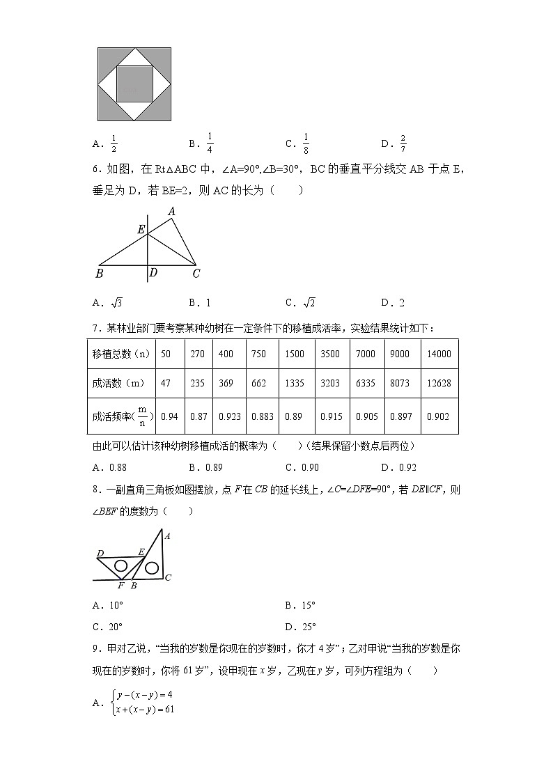 山东省烟台市芝罘区2020-2021学年七年级下学期期末数学试题（word版 含答案）02