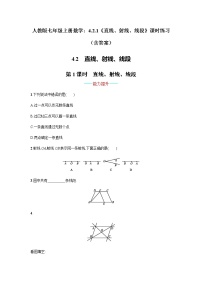 人教版七年级上册4.2 直线、射线、线段同步达标检测题