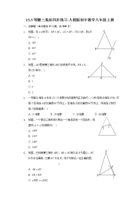 数学八年级上册13.3 等腰三角形综合与测试习题