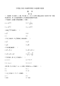 广西壮族自治区崇左市宁明县2020-2021学年八年级下学期期中数学试题(word版含答案)