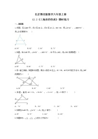 初中数学北京课改版八年级上册12.2 三角形的性质随堂练习题