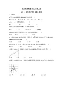 北京课改版八年级上册12.11 勾股定理一课一练
