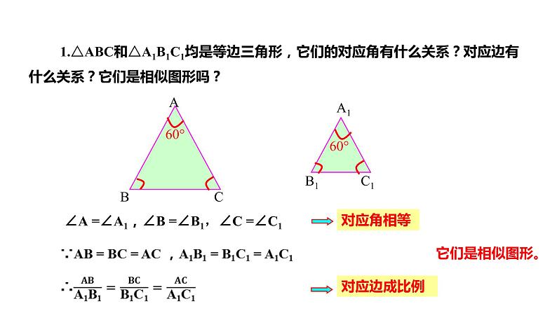 2021-2022学年人教版数学九年级下册27.1 图形的相似（2）-课件03