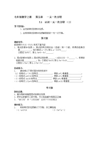 2020-2021学年5.1 认识一元一次方程导学案