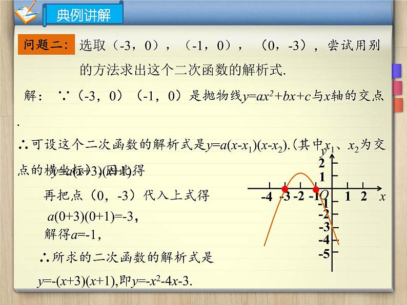 22.1.4（2）用待定系数法求二次函数的解析式课件PPT08