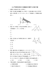 人教版5.4 平移综合训练题