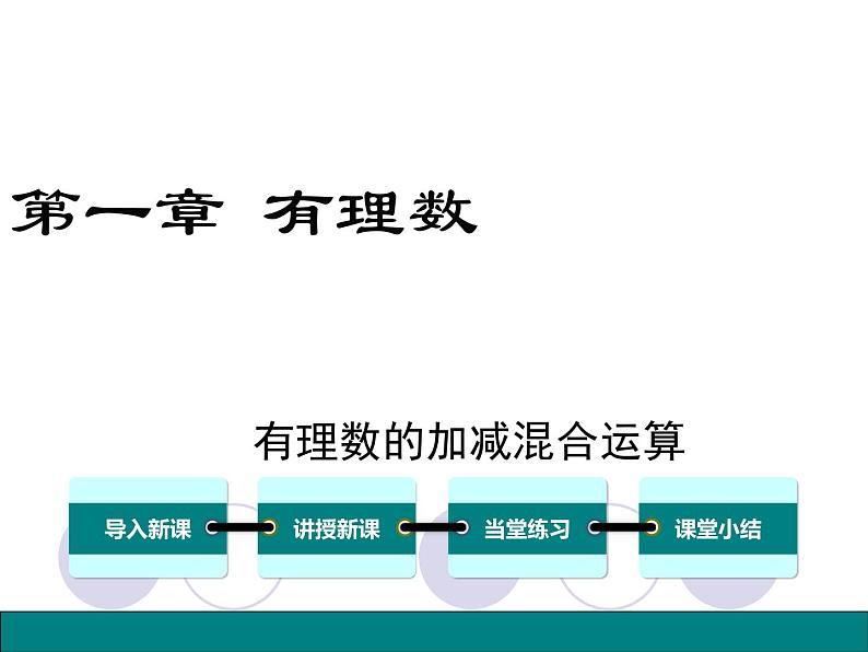 冀教版七年级数学上册 1.7 有理数的加减混合运算课件PPT第1页