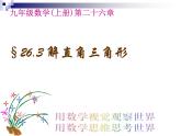 26.3解直角三角形 课件 冀教版数学九年级上册