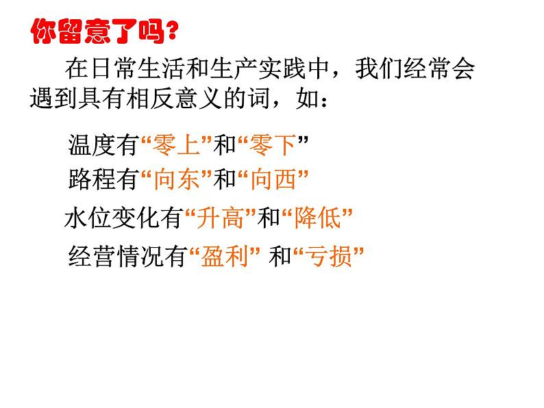 浙教版七年级数学上册1.1 从自然数到有理数 （1）课件第3页