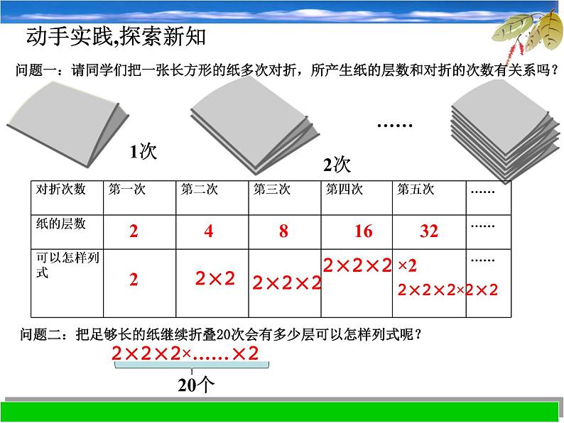 浙教版七年级数学上册2.5 有理数的乘方 （1）课件第2页