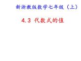 浙教版七年级数学上册4.3 代数式的值 （2）课件