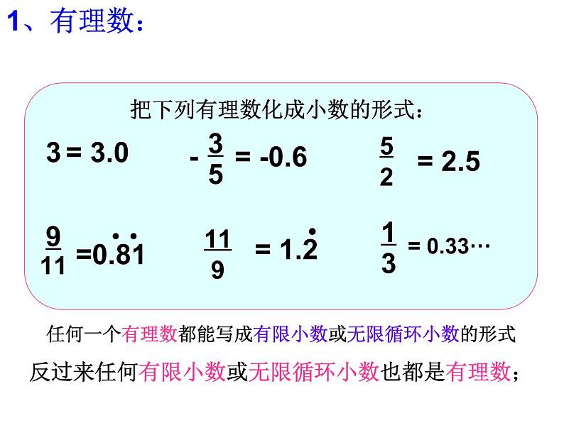 浙教版七年级数学上册3.2 实数 （3）课件第3页