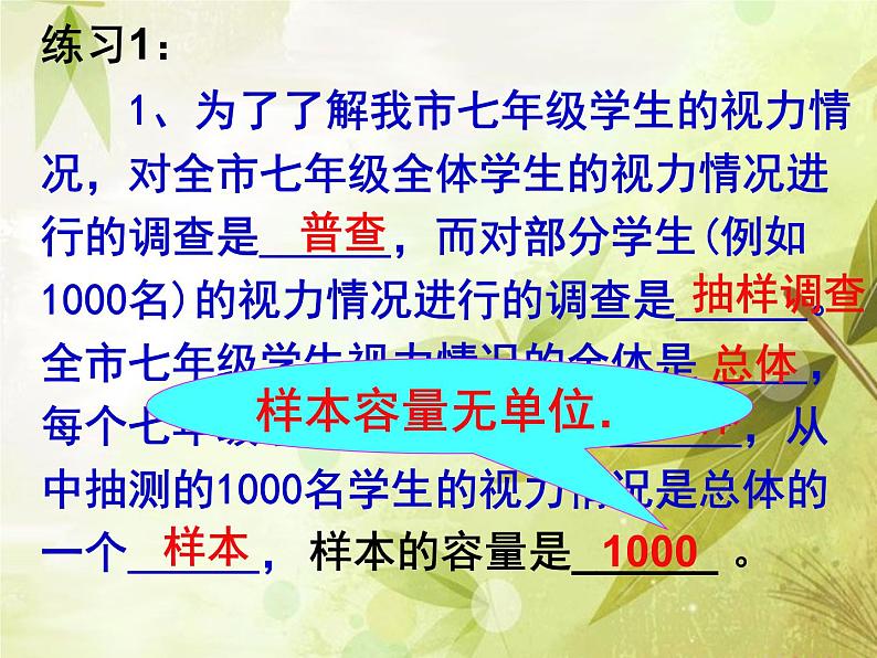 北师大版七年级数学上册 6.2 普查和抽样调查课件PPT08