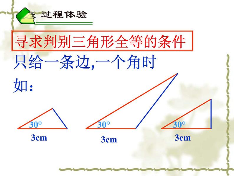 苏科版八年级数学上册 1.3 探索三角形全等的条件课件PPT05