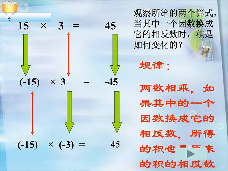 冀教版七年级数学上册 1.8 有理数的乘法课件PPT第6页