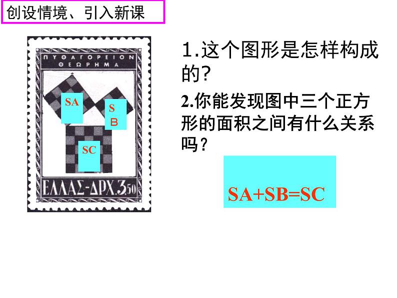 苏科版八年级数学上册 3.1 勾股定理课件PPT第3页