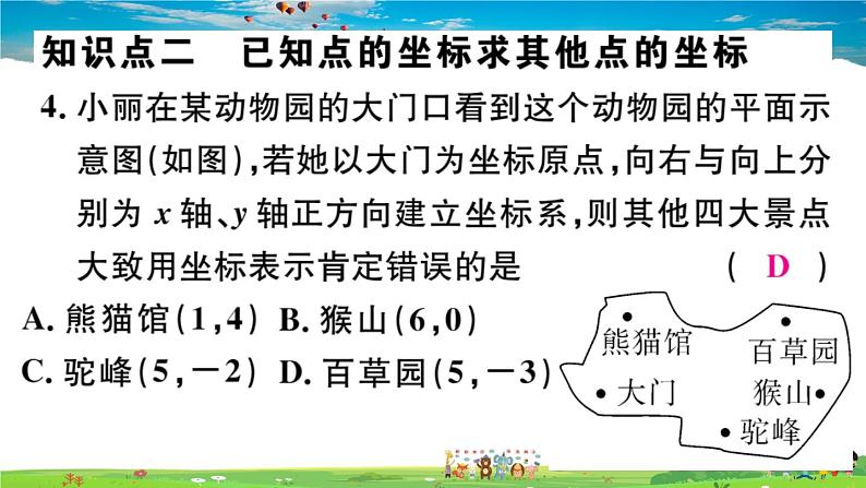 八年级上册(北师大版)-3.2  第3课时  建立平面直角坐标系描述图形的位置--精品习题课件第6页