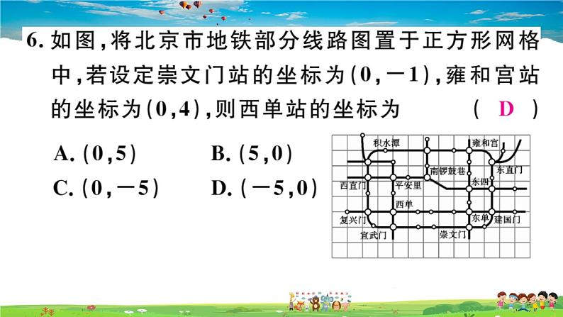 八年级上册(北师大版)-3.2  第3课时  建立平面直角坐标系描述图形的位置--精品习题课件第8页