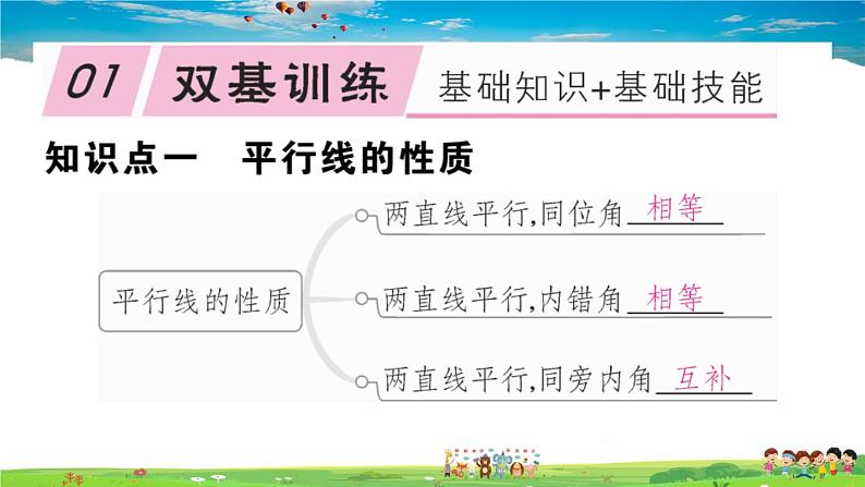 八年级上册(北师大版)-7.4  平行线的性质--精品习题课件02