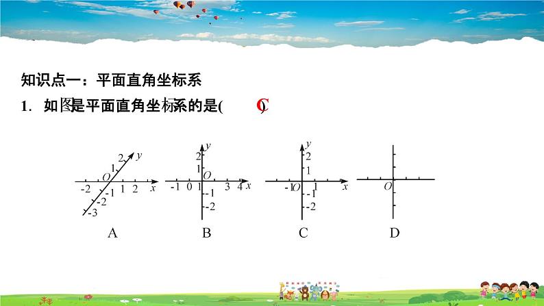 北师大版八年级数学上册第三章 位置与坐标-作业课件-3．2　平面直角坐标系第1课时　平面直角坐标系03