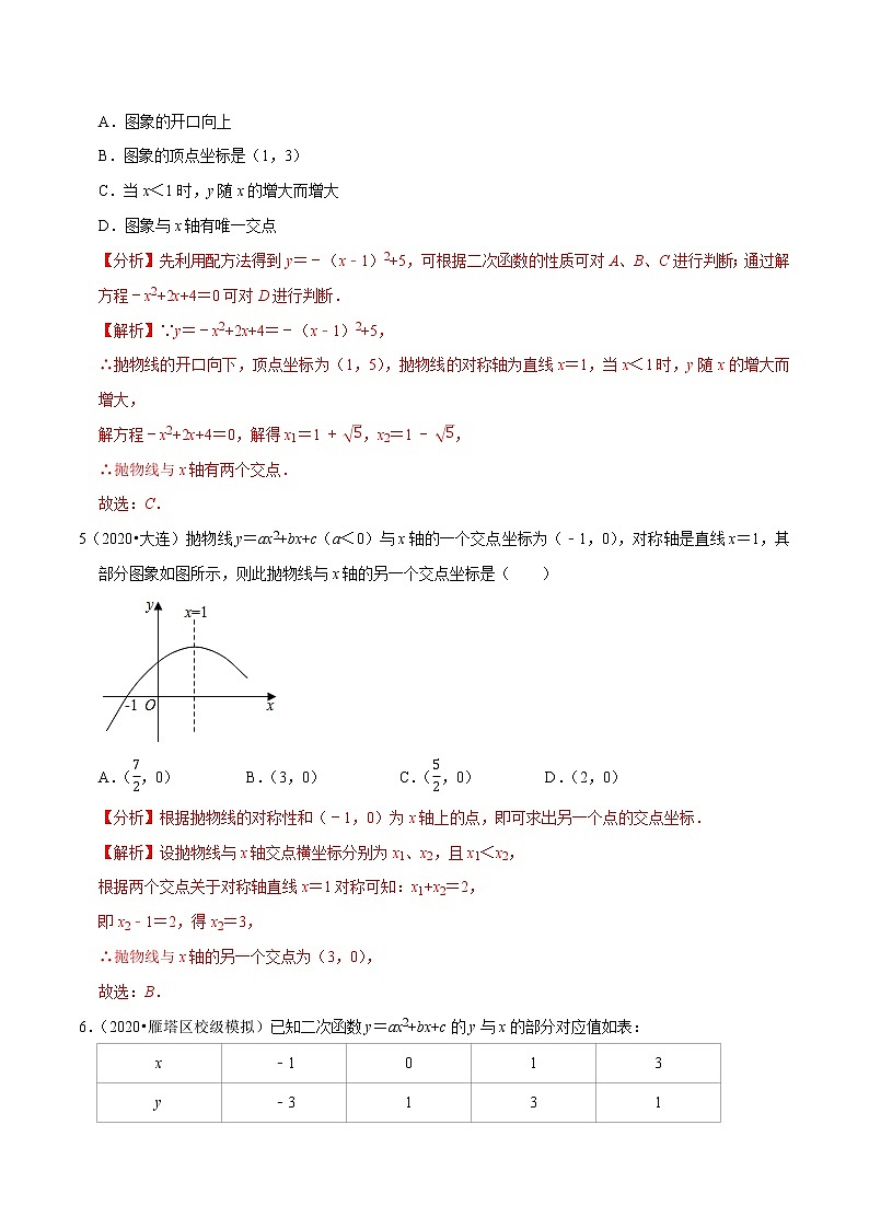 专题22.5二次函数与一元二次方程-2021-2022学年九年级数学上册同步练习（解析版）【人教版】第2页