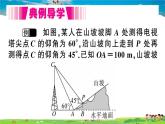 九年级数学下册作业课件（北师大版）1.6 利用三角函数测高
