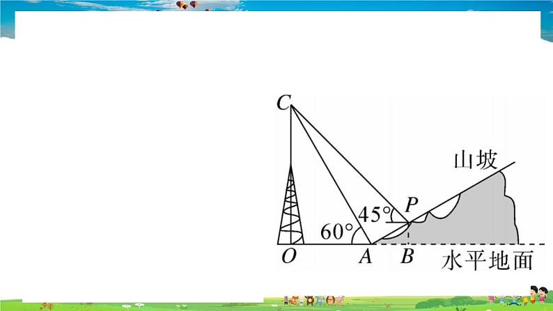 九年级数学下册作业课件（北师大版）1.6 利用三角函数测高04