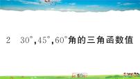 北师大版九年级下册第一章 直角三角形的边角关系2 30°、45°、60°角的三角函数值作业课件ppt