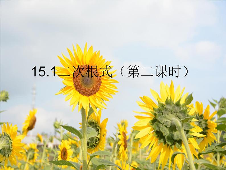 15.1 二次根式（1）（课件）-2021-2022学年数学八年级上册-冀教版第1页