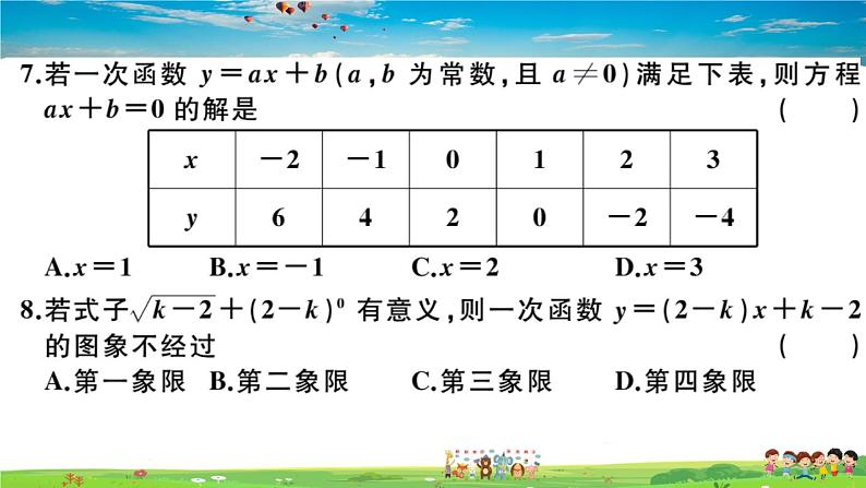 八年级上册(北师大版)-第四章检测卷（A卷）--最新习题课件04