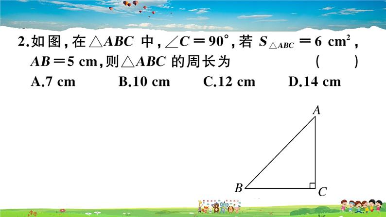 八年级上册(北师大版)-2.微专题：勾股定理与面积问题（2）【强化训练】课件PPT第4页