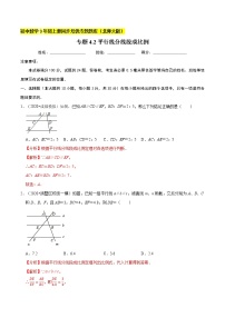 初中数学北师大版九年级上册第四章 图形的相似2 平行线分线段成比例练习