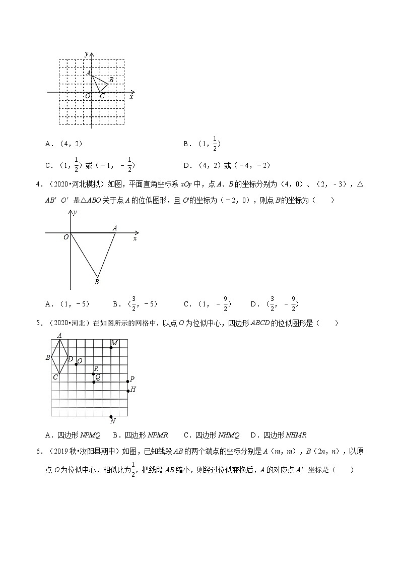 专题4.8图形的位似  新版初中北师大版数学9年级上册同步培优专题02