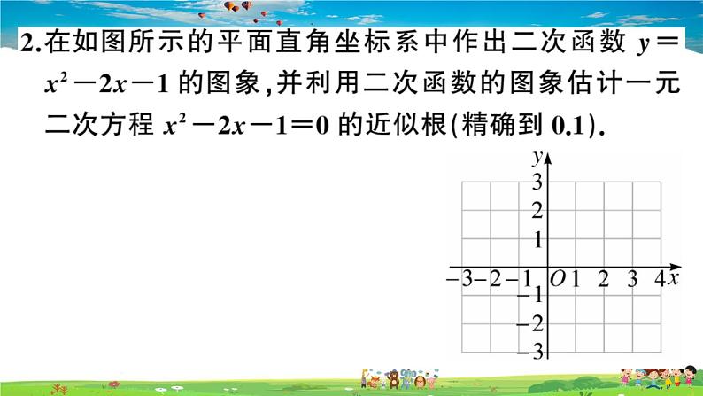 九年级数学下册作业课件（北师大版）2.5 第2课时 利用二次函数求方程的近似根第3页