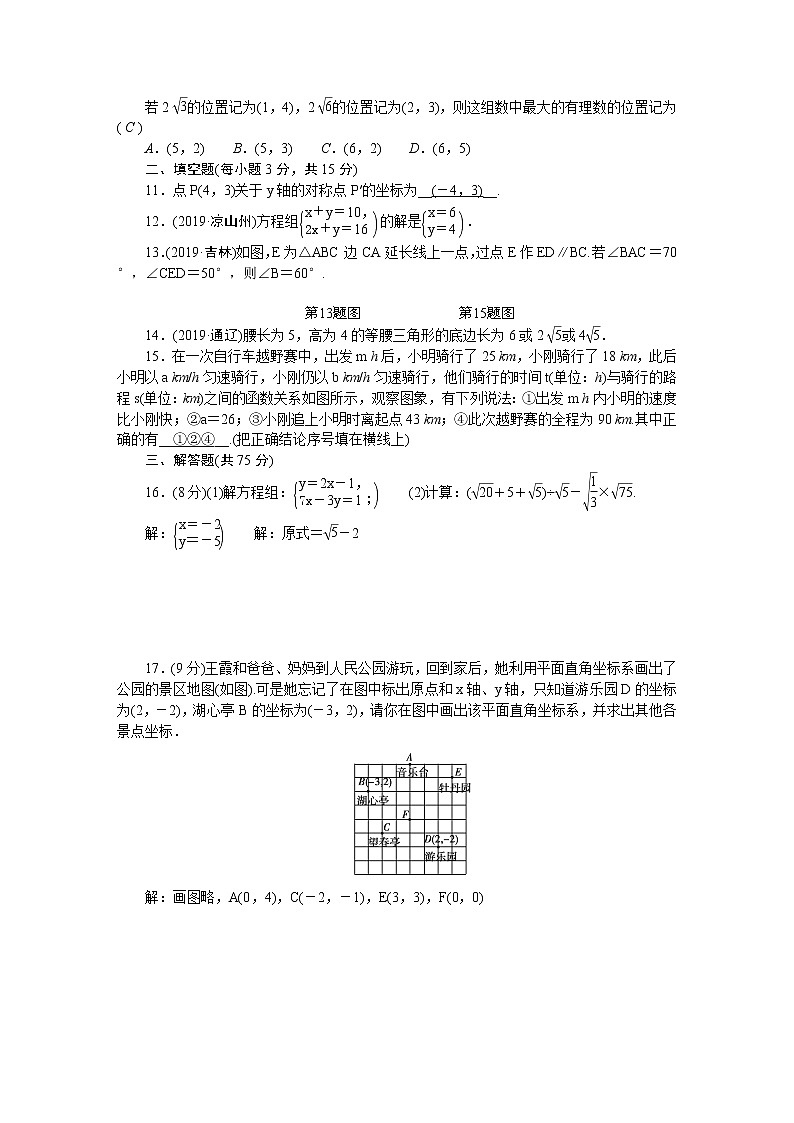 北师大版八年级数学上册测试题-期末检测题试卷02