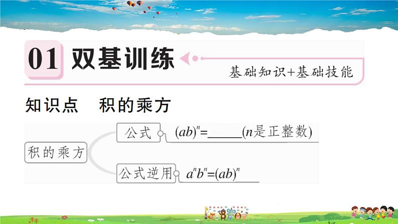 人教版八年级上册习题课件第十四章 整式的乘法与因式分解14.1.3 积的乘方02