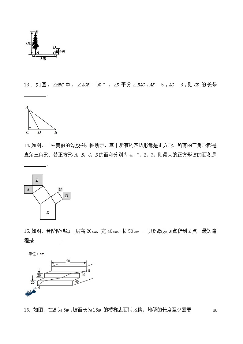 第一章勾股定理单元测试训练卷  2021-2022学年北师大版数学八年级上册第3页