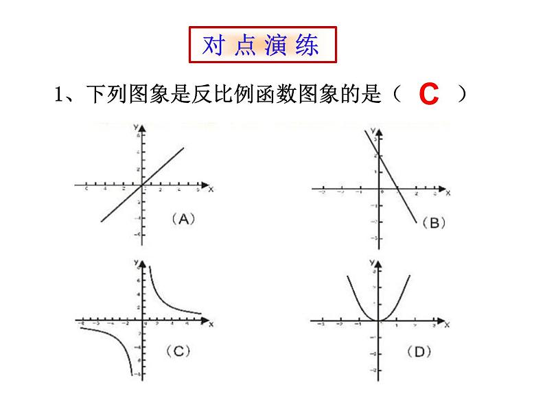 2021-2022人教版数学九年级下册26.1.2反比例函数的图象和性质课件 (21张)第8页