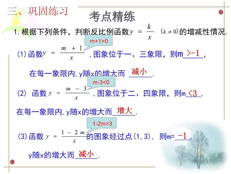 2021-2022人教版数学九年级下册26.1.2反比例函数的图象和性质课件（18张）第8页