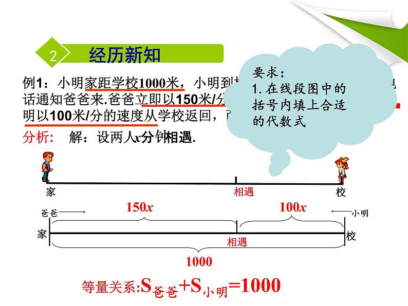 2021-2022北师大版七年级上册数学5.6应用一元一次方程—追赶小明课件（20张）05