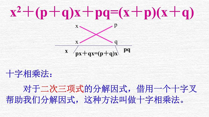 2021-2022人教版八年级上册数学14.3因式分解 十字相乘法 课件（19张）02