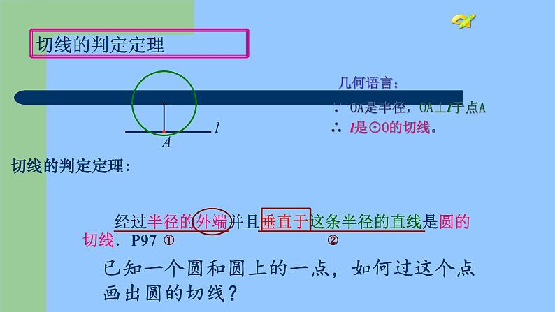 2021-2022人教版九年级数学上册24.2.2直线和圆的位置关系（2） 课件（25张）第6页