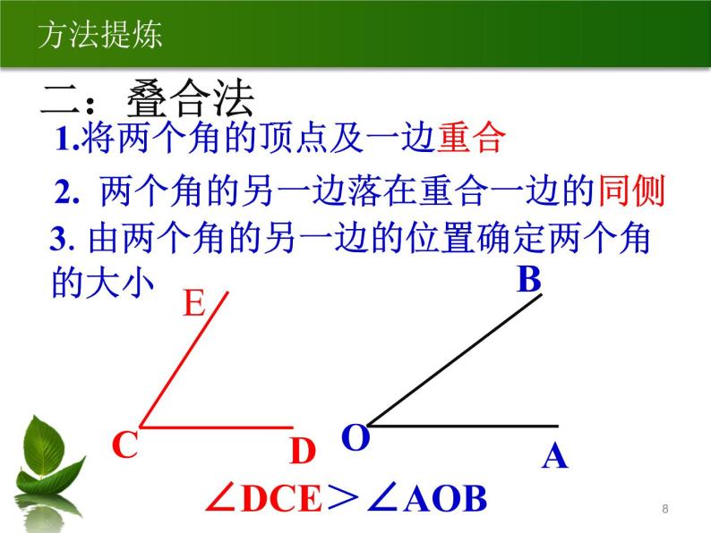 2021-2022人教版七年级数学上册4.3.2：角的比校和运算(余)（24张）课件PPT08