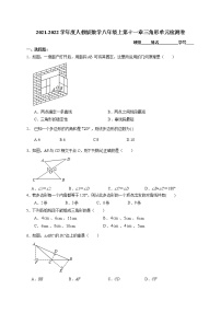 初中数学人教版八年级上册第十一章 三角形综合与测试同步达标检测题